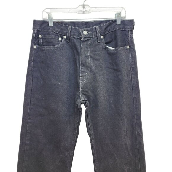 Levis 505 Mens Straight Leg Jeans W34 L34 Black Denim - Picture 3 of 11